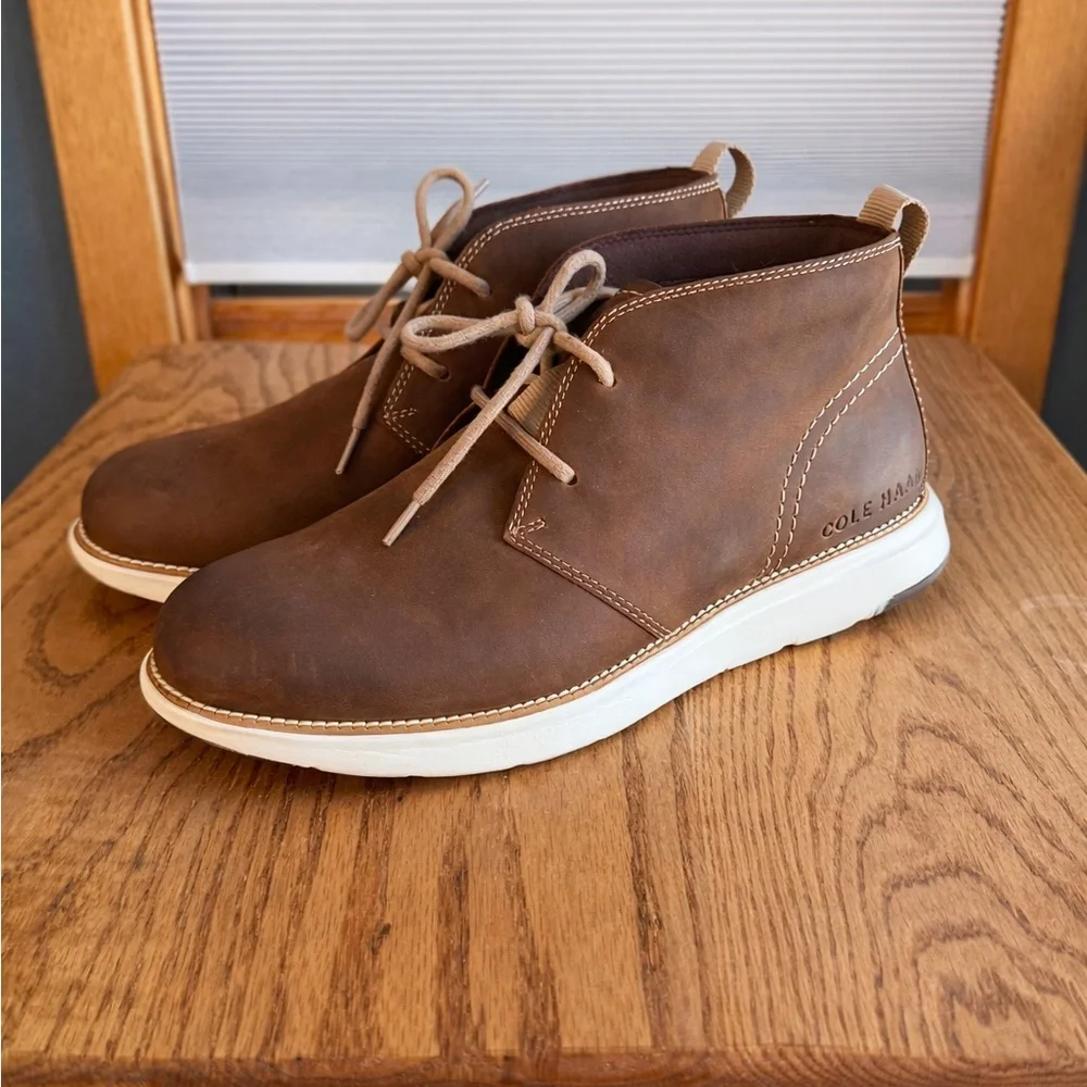 Cole Haan Brown Leather Chukka Boots | New Without Tags | Clean Soles - Picture 1 of 3
